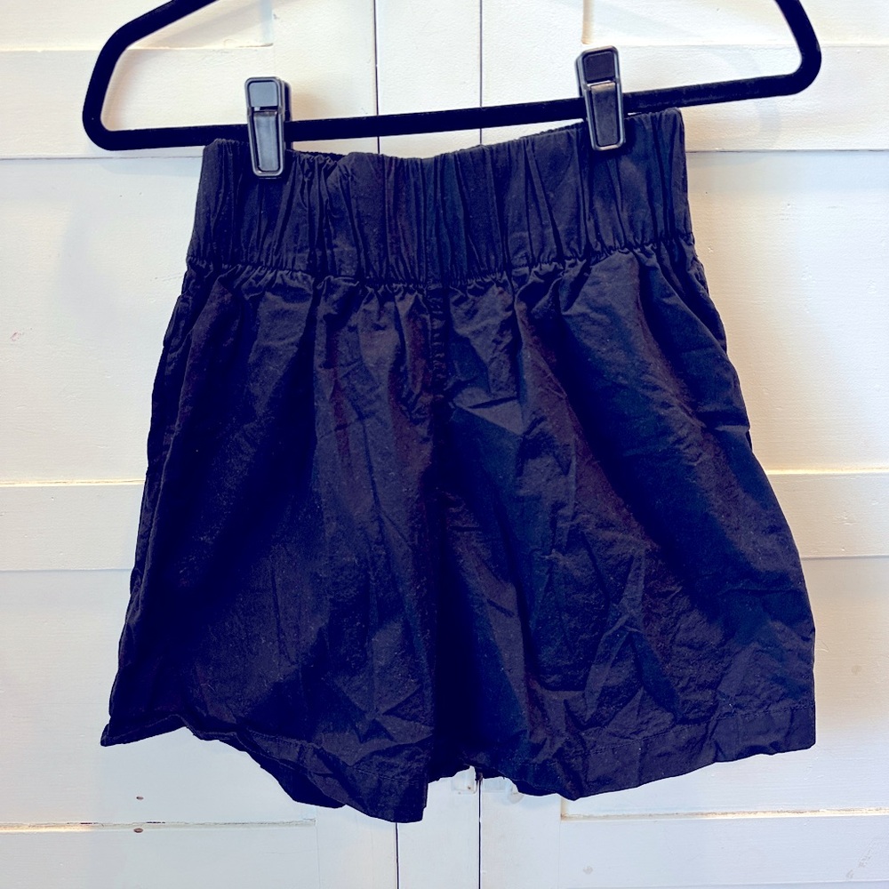 Honest Cotton Black Poplin Short
